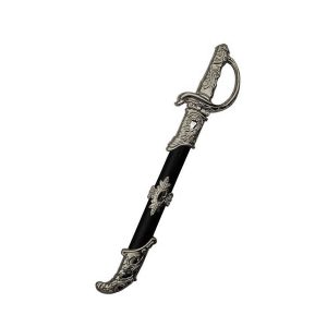 شمشیر اسباب بازی مشکی نقره ای غلافدار